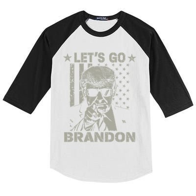LetS Go Braden Brandon Us Flag Funny Trendy Sarcastic Kids Colorblock Raglan Jersey