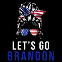 Let's Go Brandon Messy Bun Tall Hoodie