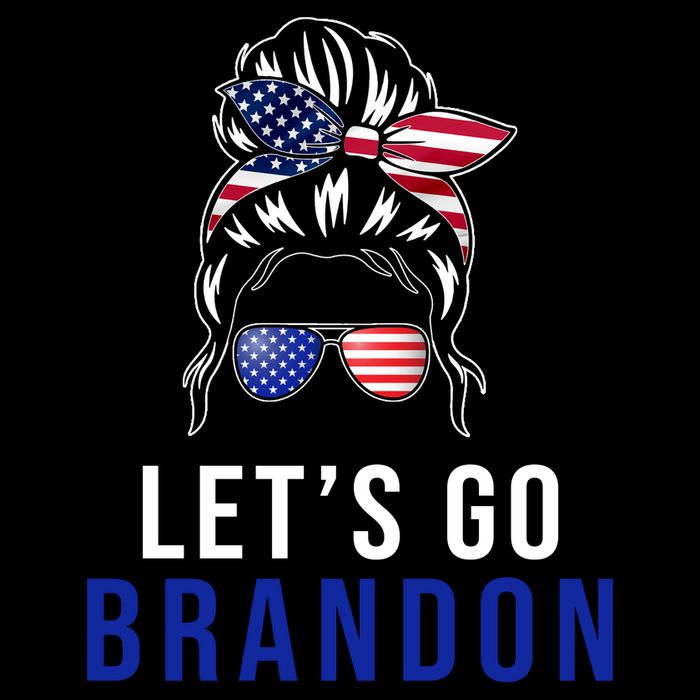 Let's Go Brandon Messy Bun Tall Hoodie