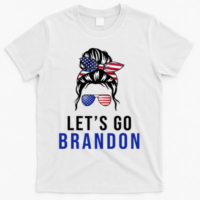 Let's Go Brandon Messy Bun T-Shirt