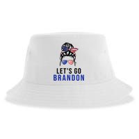 Let's Go Brandon Messy Bun Sustainable Bucket Hat