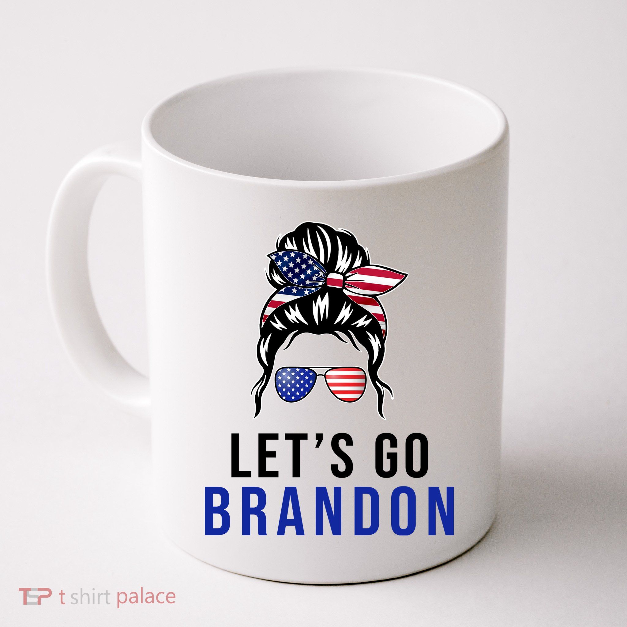 Let's Go Brandon Messy Bun Mug