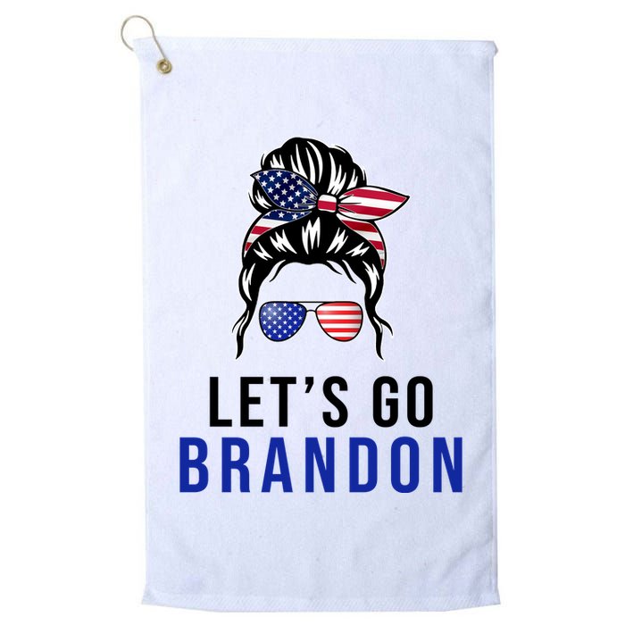 Let's Go Brandon Messy Bun Golf Towel