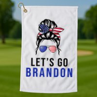 Let's Go Brandon Messy Bun Golf Towel