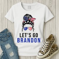 Let's Go Brandon Messy Bun Womens T-Shirt