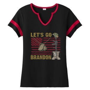 Let's Go Brandon Lets Go Brandon Lets Go Brandon Let's Go Brandon Ladies Halftime Notch Neck Tee