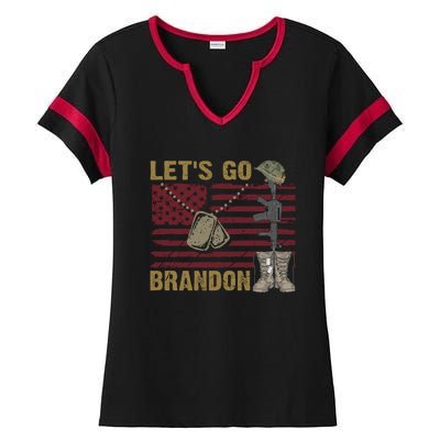 Let's Go Brandon Lets Go Brandon Lets Go Brandon Let's Go Brandon Ladies Halftime Notch Neck Tee