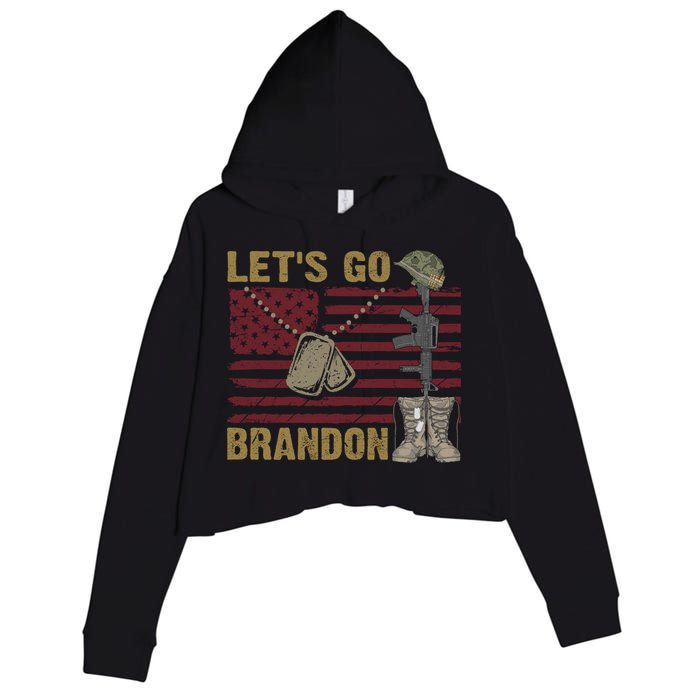 Let's Go Brandon Lets Go Brandon Lets Go Brandon Let's Go Brandon Crop Fleece Hoodie
