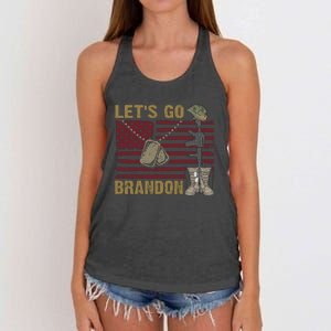 Let's Go Brandon Lets Go Brandon Lets Go Brandon Let's Go Brandon Women's Knotted Racerback Tank