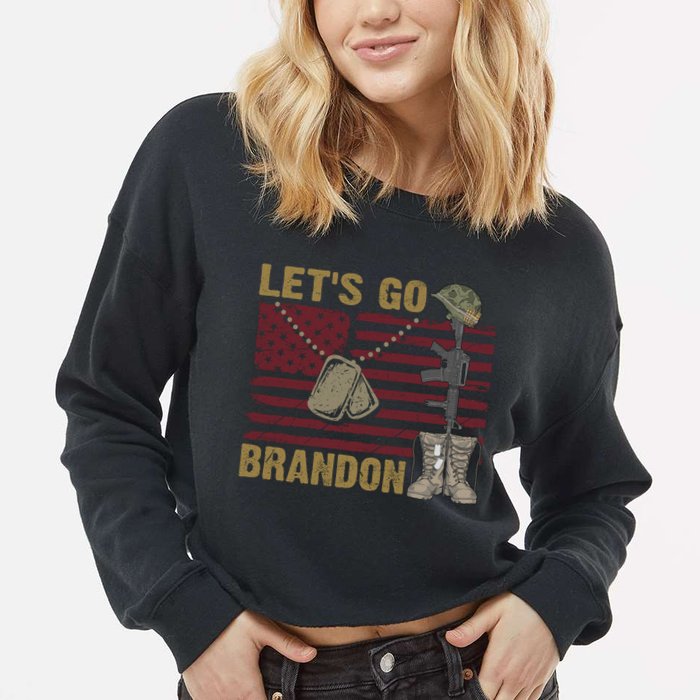 Let's Go Brandon Lets Go Brandon Lets Go Brandon Let's Go Brandon Cropped Pullover Crew