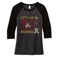 Let's Go Brandon Lets Go Brandon Lets Go Brandon Let's Go Brandon Women's Tri-Blend 3/4-Sleeve Raglan Shirt