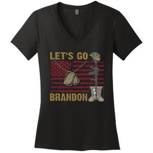 Let's Go Brandon Lets Go Brandon Lets Go Brandon Let's Go Brandon Women's V-Neck T-Shirt