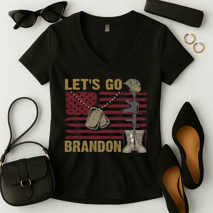Let's Go Brandon Lets Go Brandon Lets Go Brandon Let's Go Brandon Women's V-Neck T-Shirt