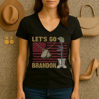 Let's Go Brandon Lets Go Brandon Lets Go Brandon Let's Go Brandon Women's V-Neck T-Shirt