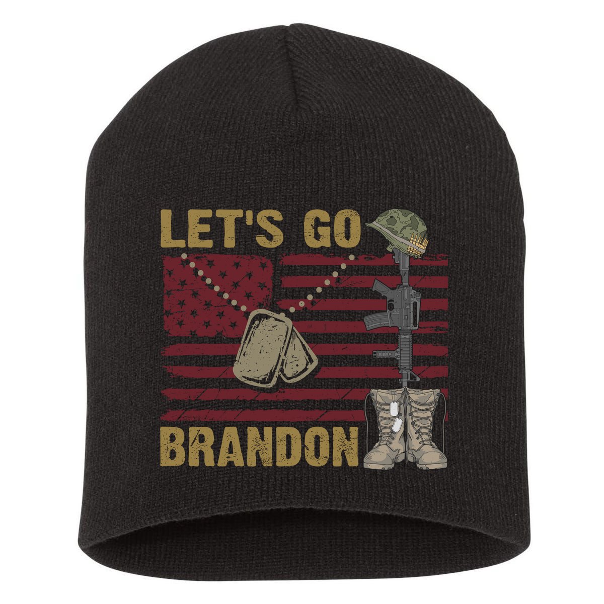 Let's Go Brandon Lets Go Brandon Lets Go Brandon Let's Go Brandon Short Acrylic Beanie