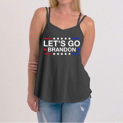 Let's Go Brandon Conservative US Flag Women's Strappy Tank