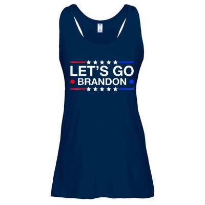 Let's Go Brandon Conservative US Flag Ladies Essential Flowy Tank