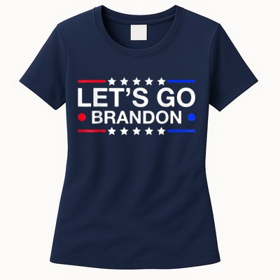 Let's Go Brandon Conservative US Flag Womens T-Shirt