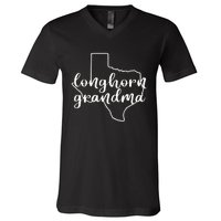 Longhorn Grandma Bella V-Neck T-Shirt