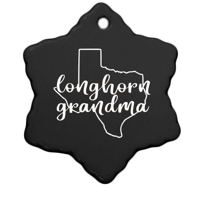 Longhorn Grandma Bella Ceramic Star Ornament