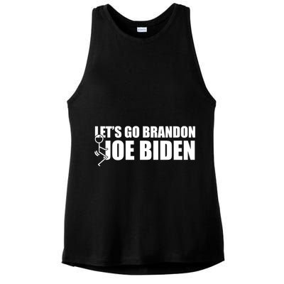 Let's Go Brandon F Joe Biden Funny Ladies PosiCharge Tri-Blend Wicking Tank