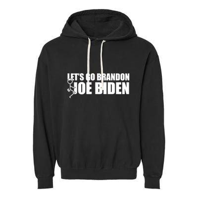 Let's Go Brandon F Joe Biden Funny Garment-Dyed Fleece Hoodie