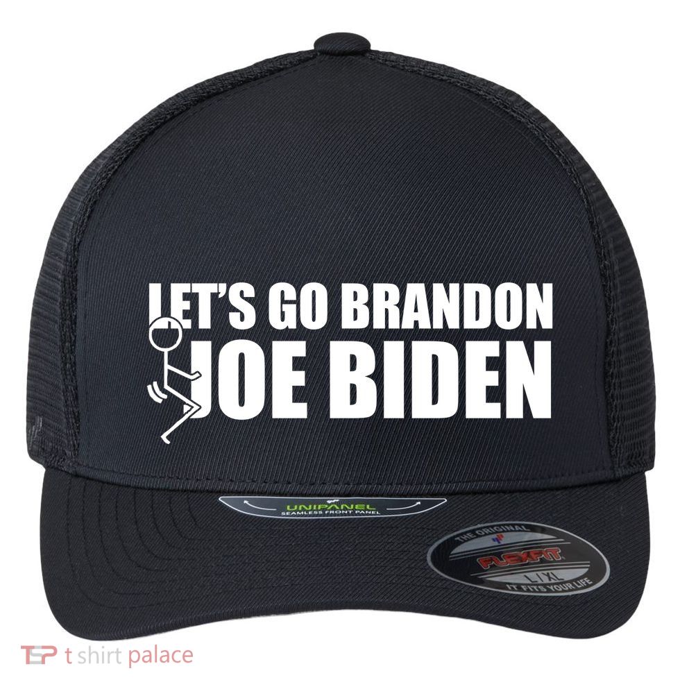 Let's Go Brandon F Joe Biden Funny Flexfit Unipanel Trucker Cap