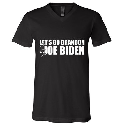 Let's Go Brandon F Joe Biden Funny V-Neck T-Shirt