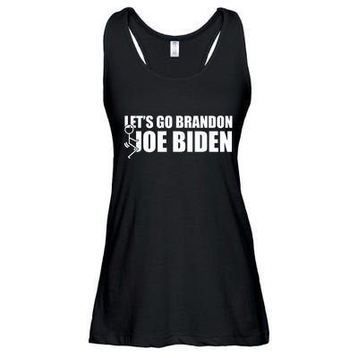 Let's Go Brandon F Joe Biden Funny Ladies Essential Flowy Tank