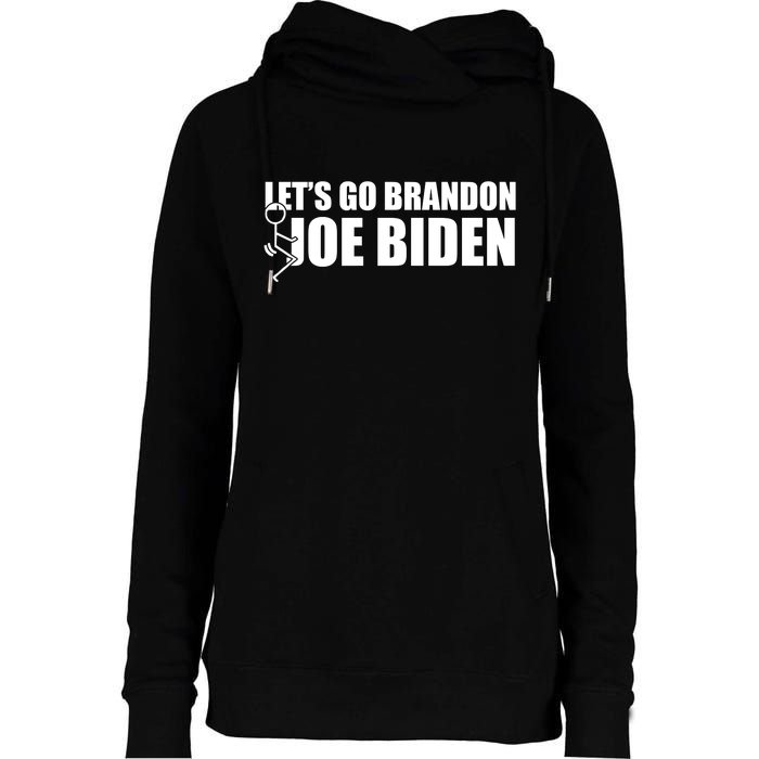 Let's Go Brandon F Joe Biden Funny Womens Funnel Neck Pullover Hood