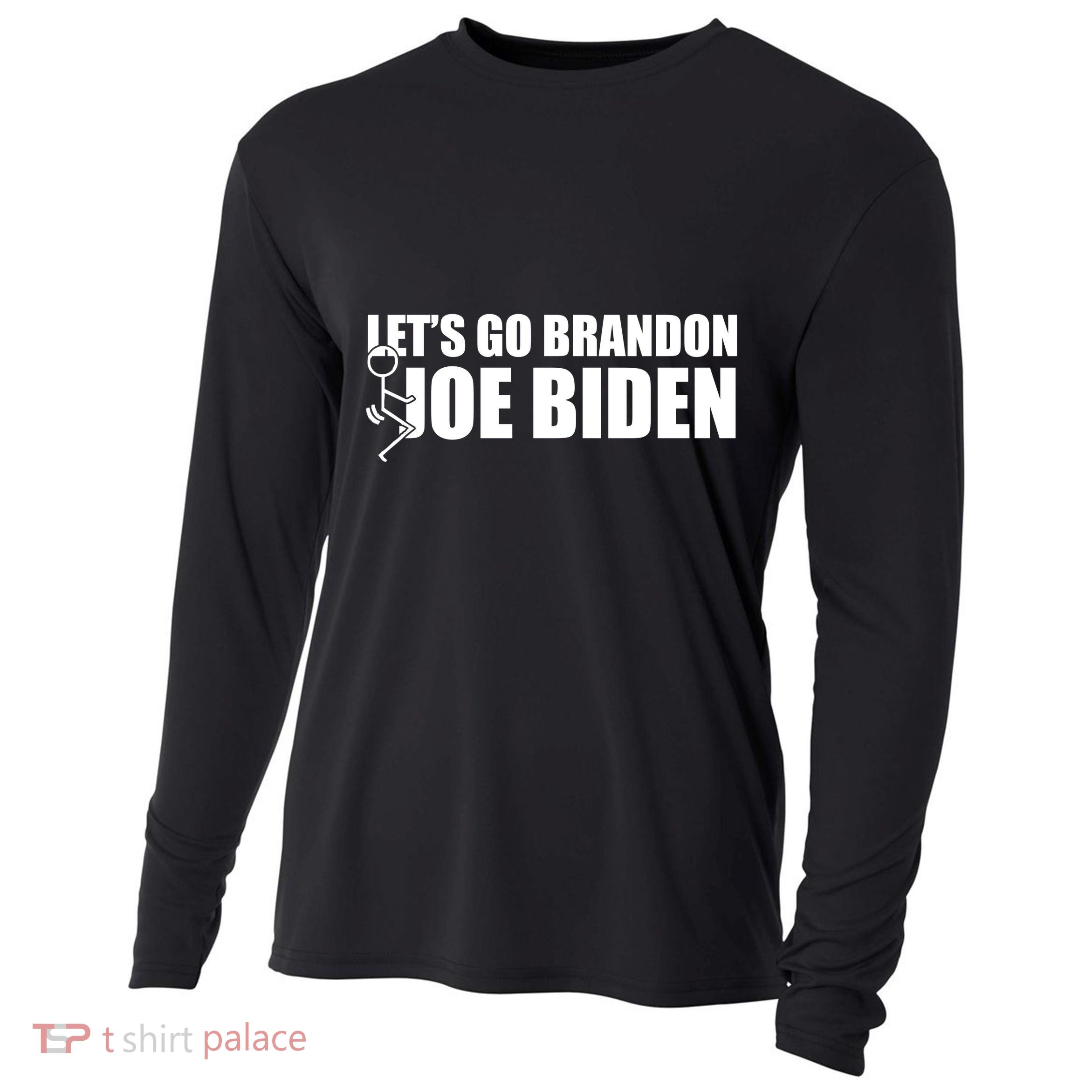 Let's Go Brandon F Joe Biden Funny Cooling Performance Long Sleeve Crew