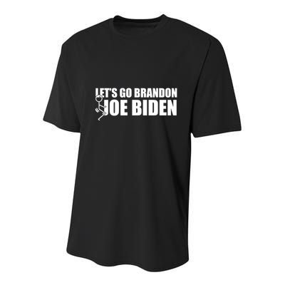 Let's Go Brandon F Joe Biden Funny Youth Performance Sprint T-Shirt