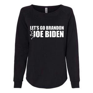 Let's Go Brandon F Joe Biden Funny Womens California Wash Sweatshirt