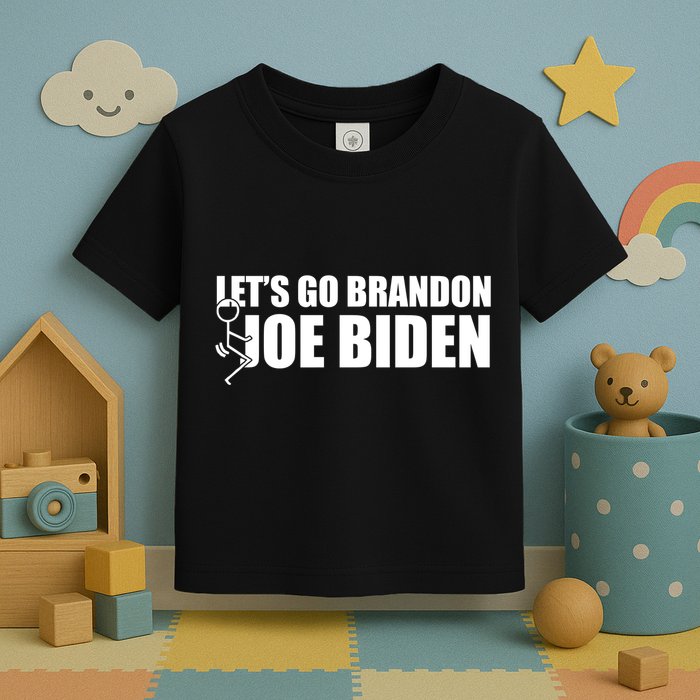 Let's Go Brandon F Joe Biden Funny Toddler T-Shirt