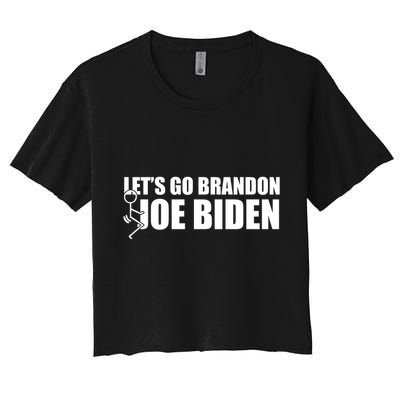 Let's Go Brandon F Joe Biden Funny Crop Top