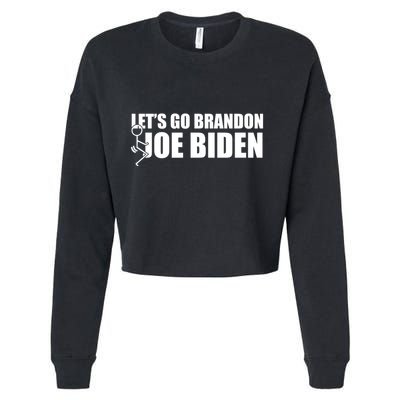 Let's Go Brandon F Joe Biden Funny Cropped Pullover Crew