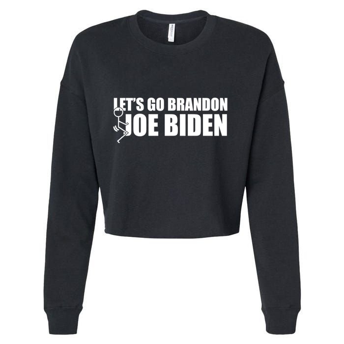 Let's Go Brandon F Joe Biden Funny Cropped Pullover Crew