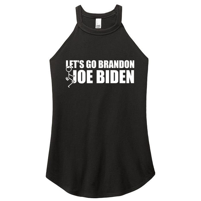 Let's Go Brandon F Joe Biden Funny Women's Perfect Tri Rocker Tank