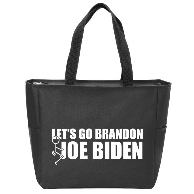Let's Go Brandon F Joe Biden Funny Zip Tote Bag