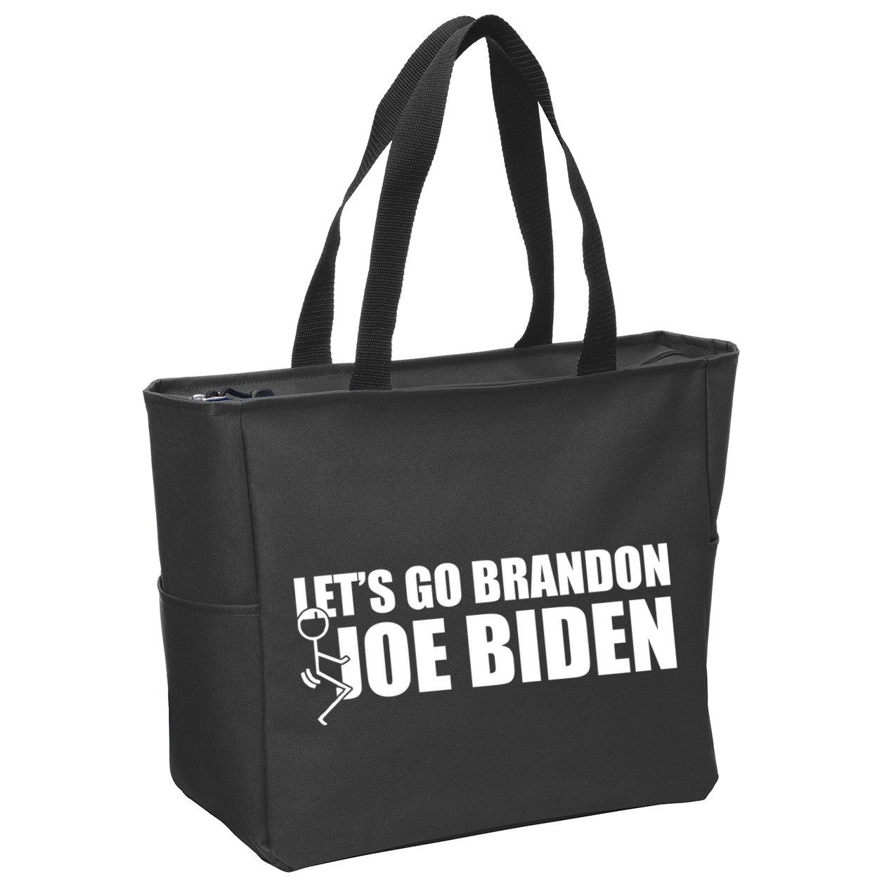 Let's Go Brandon F Joe Biden Funny Zip Tote Bag
