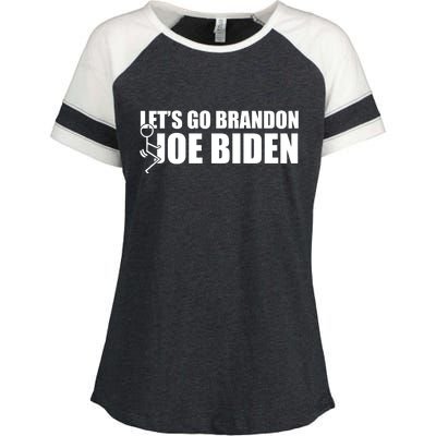 Let's Go Brandon F Joe Biden Funny Enza Ladies Jersey Colorblock Tee