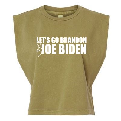 Let's Go Brandon F Joe Biden Funny Garment-Dyed Women's Muscle Tee