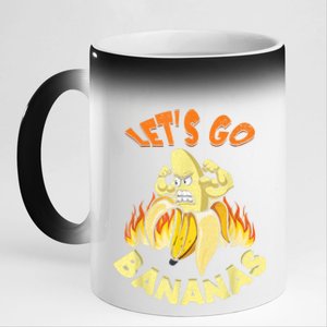 LetS Go Banana Muscle Banana Meme Funny Banana 11oz Black Color Changing Mug