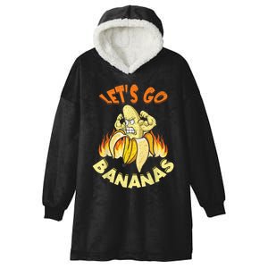 LetS Go Banana Muscle Banana Meme Funny Banana Hooded Wearable Blanket