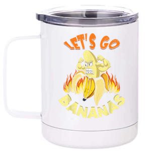 LetS Go Banana Muscle Banana Meme Funny Banana 12 oz Stainless Steel Tumbler Cup