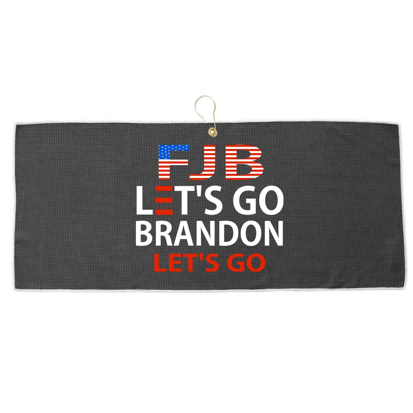 Let's Go Brandon Let's Go Large Microfiber Waffle Golf Towel