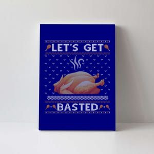 Lets Get Basted Turkey Fall Vibes Ugly Thanksgiving Sweater Gift Canvas