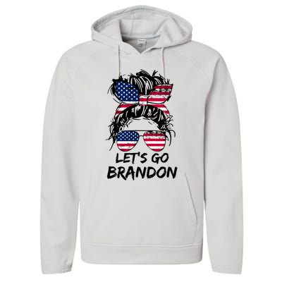 Lets Go Brandon Lets Go Brandon Tees Meaningful Gift Performance Fleece Hoodie