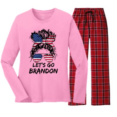 Lets Go Brandon Lets Go Brandon Tees Meaningful Gift Women's Long Sleeve Flannel Pajama Set 