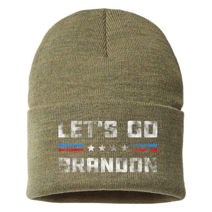 Let’s Go Brandon Conservative US Flag Gifts Sustainable Knit Beanie